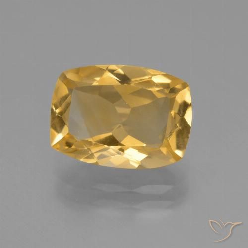 3.06ct 자연스러운 딥 골든 오렌지 황수정, 방석, VVS-VS
