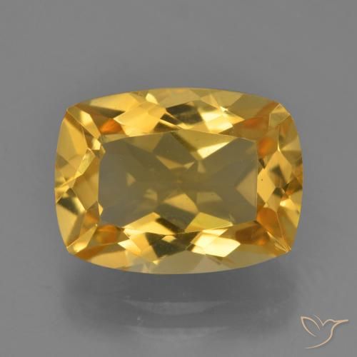4.24ct 자연스러운 다크 골든 황수정, 방석, VVS-VS