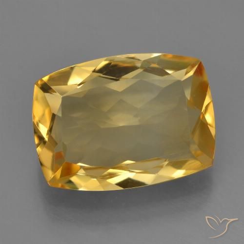 4.46ct 자연스러운 딥 골든 오렌지 황수정, 방석, VVS-VS