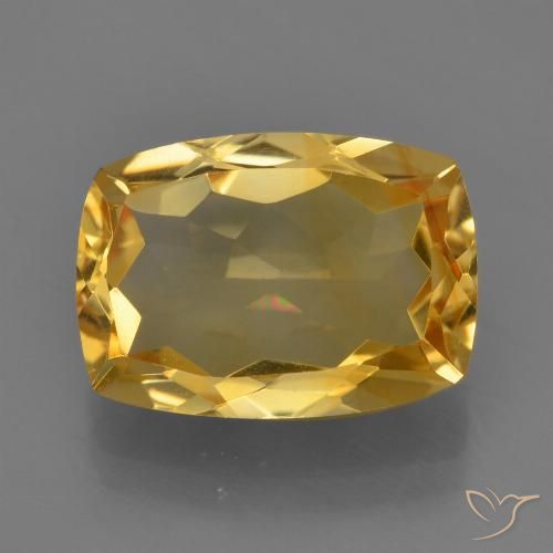 4.51ct 자연스러운 딥 골든 오렌지 황수정, 방석, VVS-VS