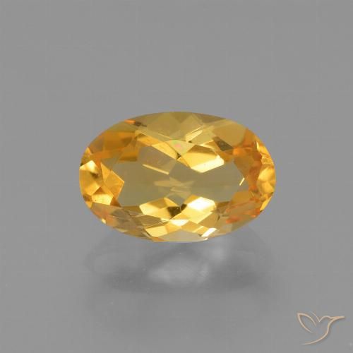 2.42ct 자연스러운 딥 오렌지-골드 황수정, 타원형, VVS-VS