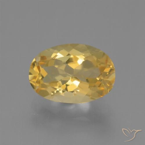 3.22ct 자연스러운 미디엄 골든 황수정, 타원형, VVS-VS