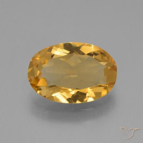 3.00ct 자연스러운 딥 골든 오렌지 황수정, 타원형, VVS-VS