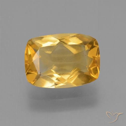 2.77ct 자연스러운 브라이트 골드 황수정, 방석, VS