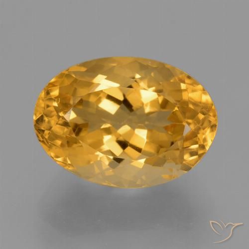 4.93ct 자연스러운 오렌지-골드 황수정, 타원형, VVS-VS