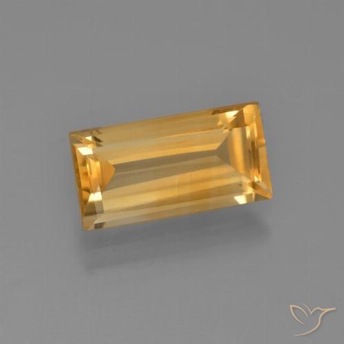 2.92ct 자연스러운 미디엄 오렌지 황수정, 바게트, VVS-VS