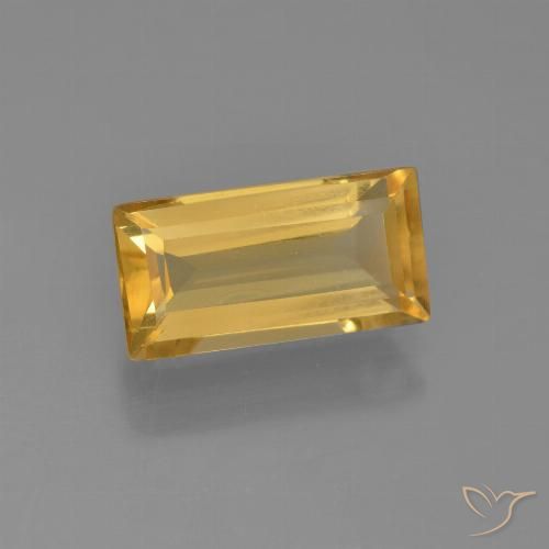 2.77ct 자연스러운 골든 오렌지 황수정, 바게트, VVS-VS