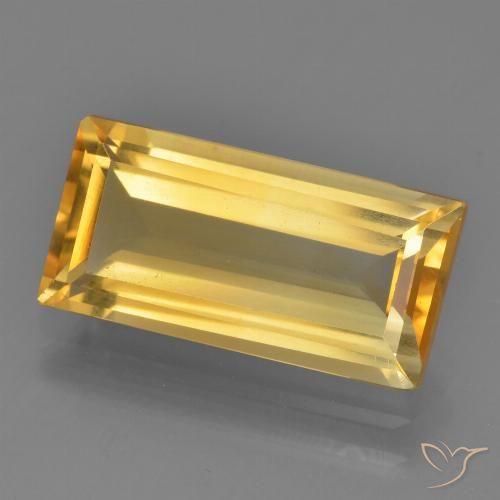 3.80ct 자연스러운 미디엄 골든 황수정, 바게트, VS