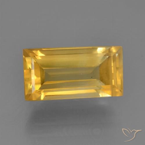 3.68ct 자연스러운 미디엄 골든 황수정, 바게트, VS
