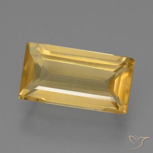 1.40ct 자연스러운 금 황수정, 바게트, VS