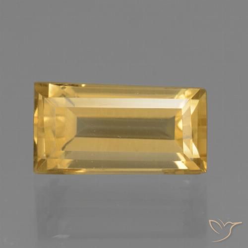 1.90ct 자연스러운 금 황수정, 바게트, VS