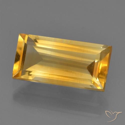 2.70ct 자연스러운 미디엄 골든 황수정, 바게트, VS