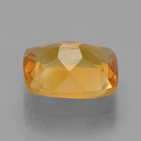 1.94캐럿 천연 다크 오렌지 시트린, 쿠션 컷, 9.1×7 mm, VS