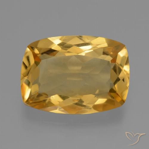 3.21ct 자연스러운 미디엄 다크 골든 황수정, 방석, VVS-VS