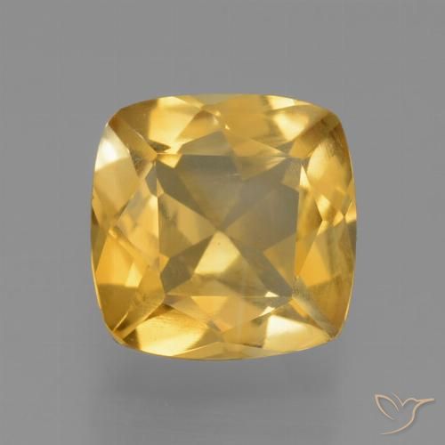 1.70ct 자연스러운 미디엄 다크 골든 황수정, 방석, VS