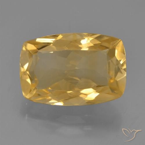 4.58ct 자연스러운 미디엄 다크 골든 황수정, 방석, VS