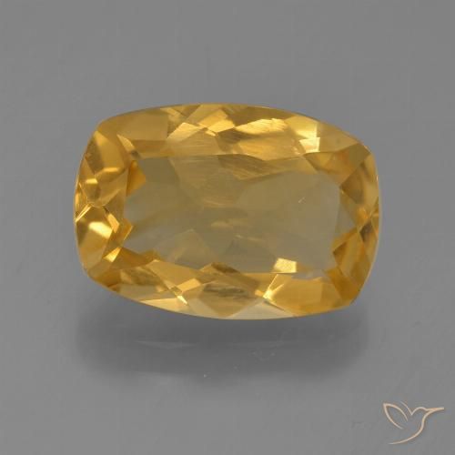 3.21ct 자연스러운 미디엄 오렌지 황수정, 방석, VVS-VS