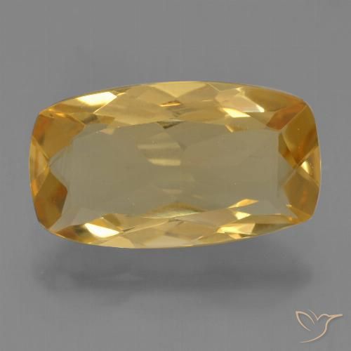 3.27ct 자연스러운 미디엄 다크 골든 황수정, 방석, VVS-VS