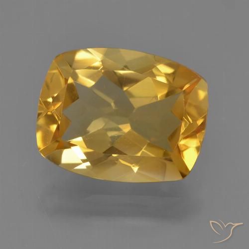 2.95ct 자연스러운 딥 골든 오렌지 황수정, 방석, VVS-VS