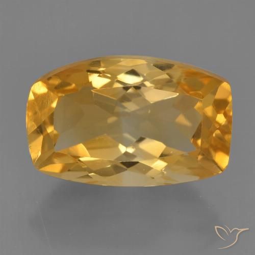 4.43ct 자연스러운 미디엄 다크 골든 황수정, 방석, VVS-VS