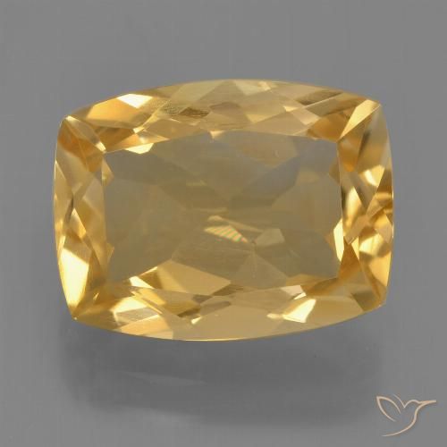 4.29ct 자연스러운 딥 골든 오렌지 황수정, 방석, VVS-VS