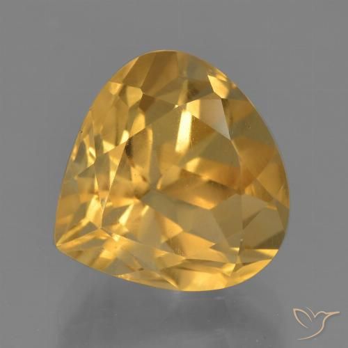 4.54ct 자연스러운 미디엄 라이트 오렌지 골드 황수정, 배 모양, VS