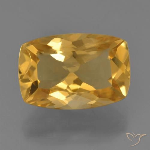 3.66ct 자연스러운 미디엄 다크 골든 황수정, 방석, VVS-VS