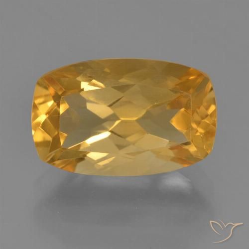 3.32ct 자연스러운 딥 골든 오렌지 황수정, 방석, VVS-VS