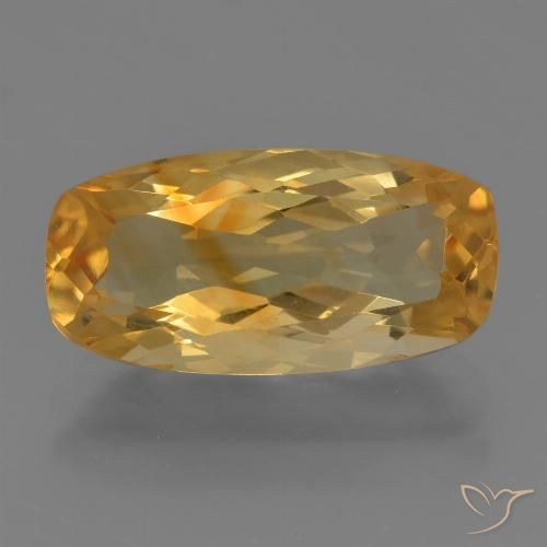 3.99ct 자연스러운 미디엄 다크 골든 황수정, 방석, VVS-VS