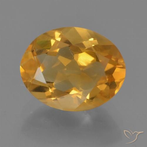 2.56ct 자연스러운 다크 오렌지-골드 황수정, 타원형, VVS-VS