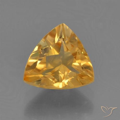 1.55ct 자연스러운 미디엄 라이트 오렌지 골드 황수정, 일조, VS