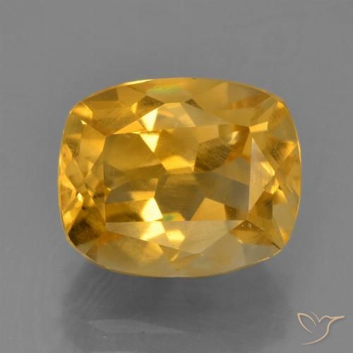 2.81ct 자연스러운 다크 오렌지-골드 황수정, 방석, VS