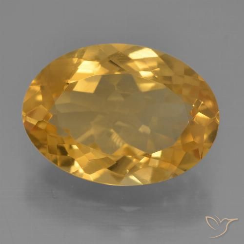 3.95ct 자연스러운 다크 골든 황수정, 타원형, VS