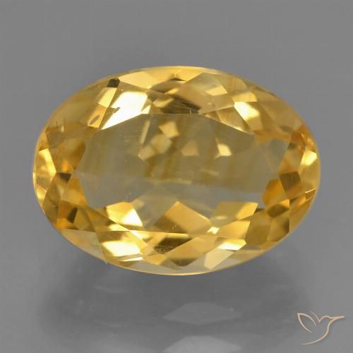 3.28ct 자연스러운 골든 황수정, 타원형, VVS-VS