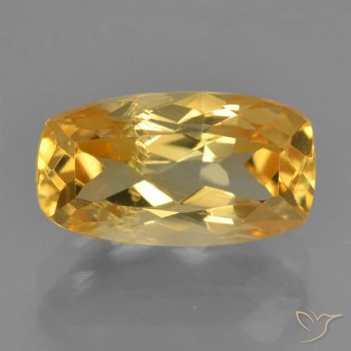 2.54ct 자연스러운 골든 오렌지 황수정, 방석, VS