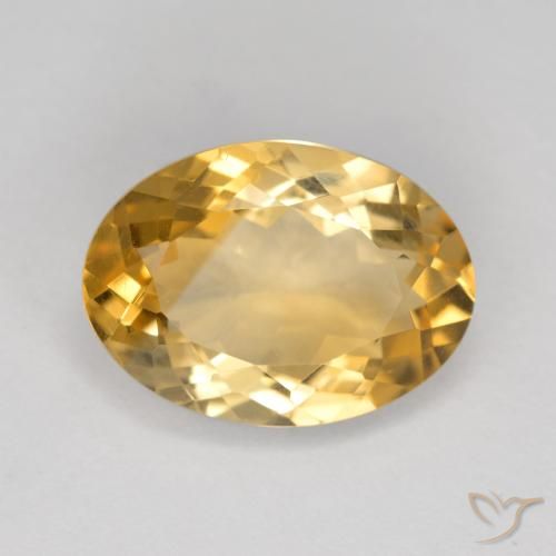 5.30ct 자연스러운 골든 황수정, 타원형, VVS-VS