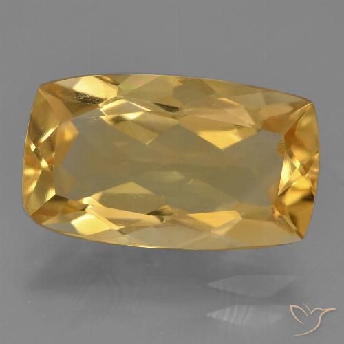 3.96ct 자연스러운 미디엄 다크 골든 황수정, 방석, VS