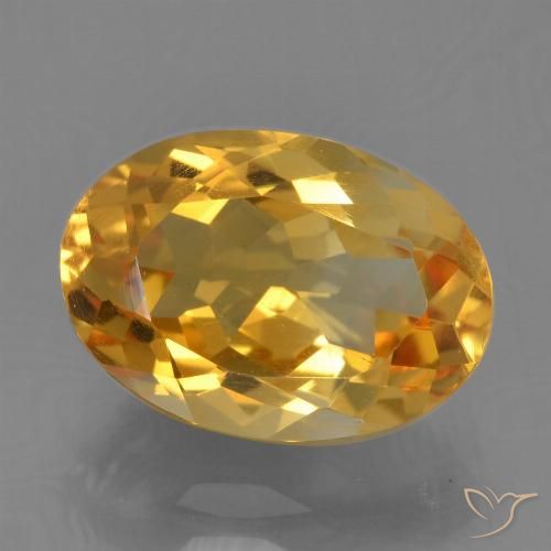 2.90ct 자연스러운 딥 오렌지-골드 황수정, 타원형, VS