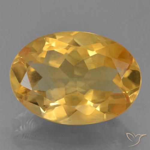 4.95ct 자연스러운 미디엄 다크 골든 황수정, 타원형, VS
