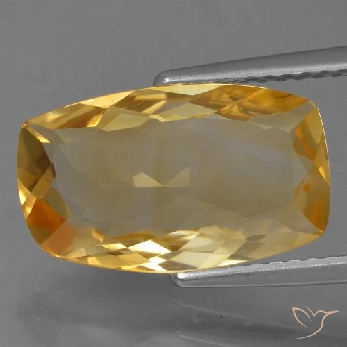 4.01ct 자연스러운 딥 골든 오렌지 황수정, 방석, VVS-VS