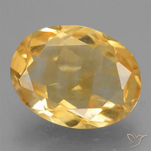 1.81ct 자연스러운 골든 황수정, 타원형, VS