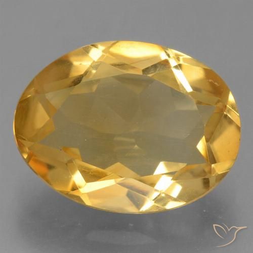 2.63ct 자연스러운 미디엄 라이트 오렌지 골드 황수정, 타원형, VVS-VS