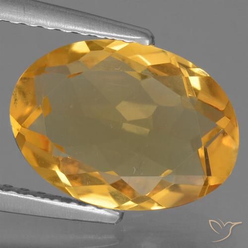 2.49ct 자연스러운 딥 오렌지-골드 황수정, 타원형, VVS-VS