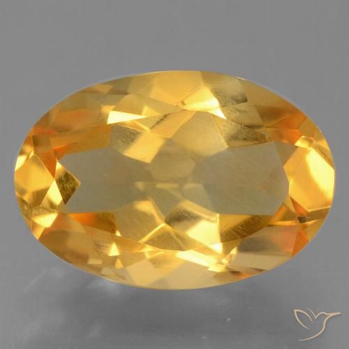 2.42ct 자연스러운 딥 오렌지-골드 황수정, 타원형, VVS-VS