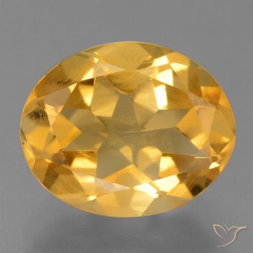 2.78ct 자연스러운 딥 오렌지-골드 황수정, 타원형, VS