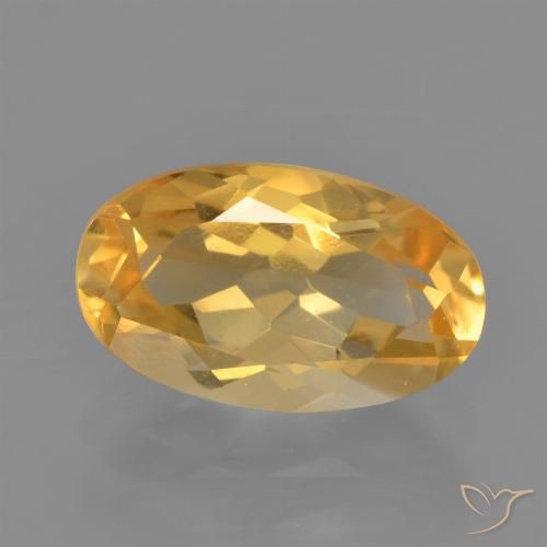 2.13ct 자연스러운 오렌지-골드 황수정, 타원형, VVS-VS