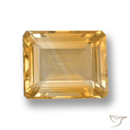 4.20ct 자연스러운 오렌지-골드 황수정, 에메랄드 컷, VVS-VS
