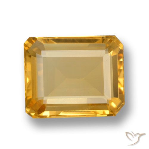 4.10ct 자연스러운 오렌지-골드 황수정, 에메랄드 컷, VVS-VS