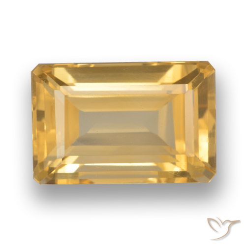 4.53ct 자연스러운 라이트 오렌지-골드 황수정, 에메랄드 컷, VVS-VS