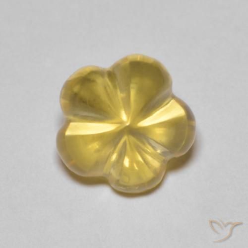 2.34ct 자연스러운 골든 오렌지 황수정, 플라워 컷, 투명한